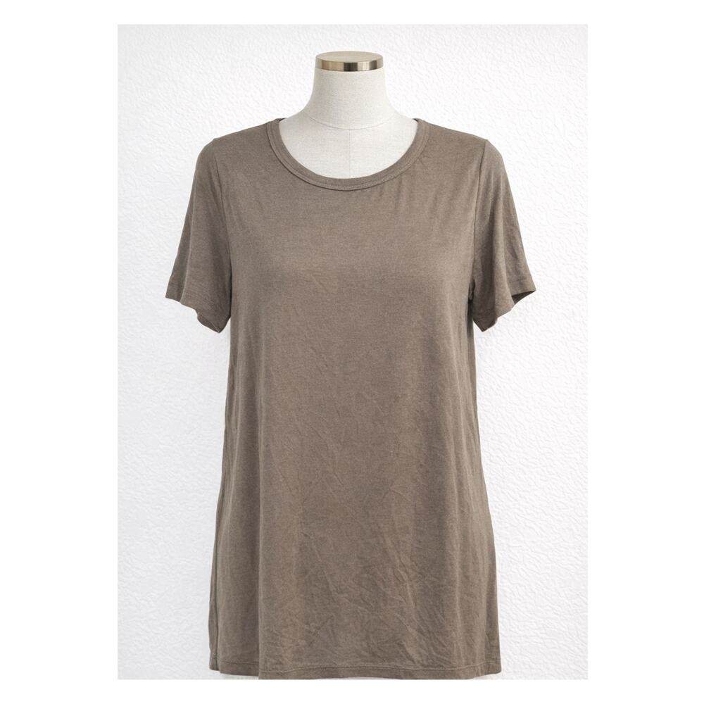 ā¤ļøāš„Umgee Knit Shift Dress Taupe Brown Short Sleeve Large EUC